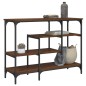 vidaXL Mesa consola con estantes roble marrón 100x35x75 cm vidaXL Mesa consola con estantes roble marrón 100x35x75 cm