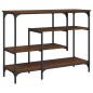 vidaXL Mesa consola con estantes roble marrón 100x35x75 cm vidaXL Mesa consola con estantes roble marrón 100x35x75 cm