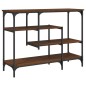 vidaXL Mesa consola con estantes roble marrón 100x35x75 cm vidaXL Mesa consola con estantes roble marrón 100x35x75 cm