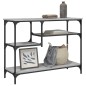 vidaXL Mesa consola con estantes gris Sonoma 100x35x75 cm vidaXL Mesa consola con estantes gris Sonoma 100x35x75 cm