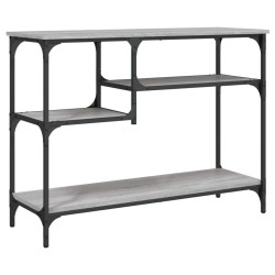 vidaXL Mesa consola con estantes gris Sonoma 100x35x75 cm