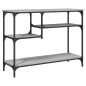 vidaXL Mesa consola con estantes gris Sonoma 100x35x75 cm vidaXL Mesa consola con estantes gris Sonoma 100x35x75 cm