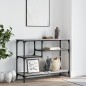 vidaXL Mesa consola con estantes gris Sonoma 100x35x75 cm vidaXL Mesa consola con estantes gris Sonoma 100x35x75 cm