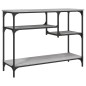vidaXL Mesa consola con estantes gris Sonoma 100x35x75 cm vidaXL Mesa consola con estantes gris Sonoma 100x35x75 cm
