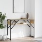 vidaXL Mesa consola estante madera ingeniería roble Sonoma 105x30x75cm vidaXL Mesa consola estante madera ingeniería roble Sonoma 105x30x75cm