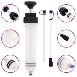 vidaXL Purgador de frenos blanco y negro 0,2 L