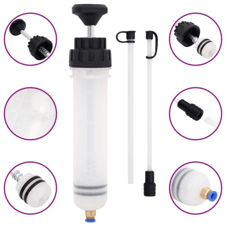 vidaXL Purgador de frenos blanco y negro 0,2 L
