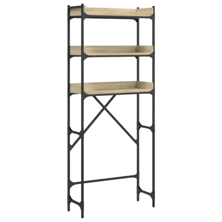 vidaXL Estantería lavadora madera ingeniería roble Sonoma 67x25x163 cm
