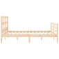 vidaXL Estructura de cama con cabecero madera maciza 160x200 cm vidaXL Estructura de cama con cabecero madera maciza 160x200 cm