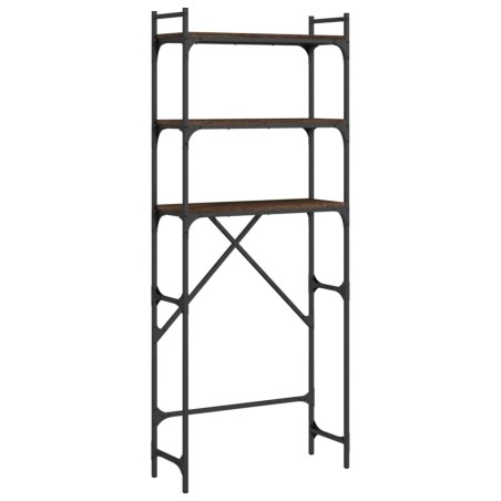 vidaXL Estantería lavadora madera ingeniería roble marrón 67x25x163 cm