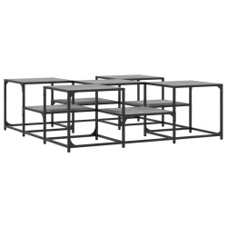 vidaXL Mesa de centro madera de ingeniería gris Sonoma 121x121x40 cm