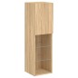 vidaXL Muebles TV pared con LED 5 pzas madera ingeniería roble Sonoma
