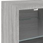 vidaXL Muebles TV pared con LED 6 pzas madera ingeniería gris Sonoma