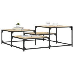 vidaXL Mesa de centro madera de ingeniería roble Sonoma 107x107x40 cm