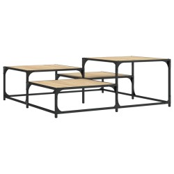 vidaXL Mesa de centro madera de ingeniería roble Sonoma 107x107x40 cm