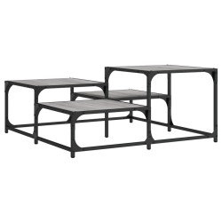 vidaXL Mesa de centro madera de ingeniería gris Sonoma 87,5x87,5x40 cm