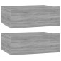 vidaXL Mesita de noche flotante 2 uds madera gris Sonoma 40x30x15 cm vidaXL Mesita de noche flotante 2 uds madera gris Sonoma 40x30x15 cm