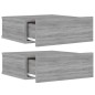 vidaXL Mesita de noche flotante 2 uds madera gris Sonoma 40x30x15 cm vidaXL Mesita de noche flotante 2 uds madera gris Sonoma 40x30x15 cm