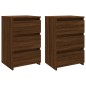 vidaXL Mesitas de noche 2 uds contrachapado roble marrón 40x35x62,5 cm vidaXL Mesitas de noche 2 uds contrachapado roble marrón 40x35x62,5 cm