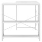 vidaXL Escritorio de ordenador madera de ingeniería blanco 110x72x70cm vidaXL Escritorio de ordenador madera de ingeniería blanco 110x72x70cm