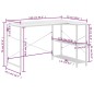 vidaXL Escritorio de ordenador madera de ingeniería blanco 110x72x70cm vidaXL Escritorio de ordenador madera de ingeniería blanco 110x72x70cm
