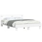 vidaXL Estructura cama con cabecero madera ingeniería blanco 140x190cm vidaXL Estructura cama con cabecero madera ingeniería blanco 140x190cm