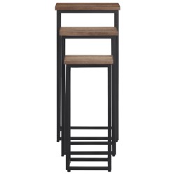vidaXL Soportes para plantas 3 unidades madera maciza de teca