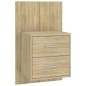 vidaXL Mesita de noche de pared 2 unidades color roble Sonoma vidaXL Mesita de noche de pared 2 unidades color roble Sonoma
