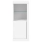 vidaXL Aparador con luces LED blanco 41x37x100 cm vidaXL Aparador con luces LED blanco 41x37x100 cm