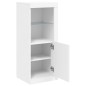 vidaXL Aparador con luces LED blanco 41x37x100 cm vidaXL Aparador con luces LED blanco 41x37x100 cm