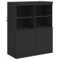 vidaXL Aparador con luces LED negro 81x37x100 cm vidaXL Aparador con luces LED negro 81x37x100 cm