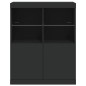 vidaXL Aparador con luces LED negro 81x37x100 cm vidaXL Aparador con luces LED negro 81x37x100 cm
