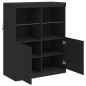 vidaXL Aparador con luces LED negro 81x37x100 cm vidaXL Aparador con luces LED negro 81x37x100 cm