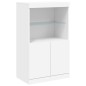 vidaXL Aparador con luces LED blanco 60,5x37x100 cm
