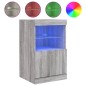 vidaXL Aparador con luces LED gris Sonoma 41x37x67 cm vidaXL Aparador con luces LED gris Sonoma 41x37x67 cm
