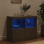 vidaXL Aparador con luces LED negro 81x37x67 cm vidaXL Aparador con luces LED negro 81x37x67 cm