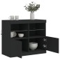 vidaXL Aparador con luces LED negro 81x37x67 cm vidaXL Aparador con luces LED negro 81x37x67 cm