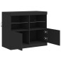 vidaXL Aparador con luces LED negro 81x37x67 cm vidaXL Aparador con luces LED negro 81x37x67 cm