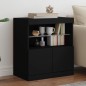 vidaXL Aparador con luces LED negro 60x37x67 cm vidaXL Aparador con luces LED negro 60x37x67 cm
