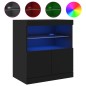 vidaXL Aparador con luces LED negro 60x37x67 cm vidaXL Aparador con luces LED negro 60x37x67 cm