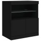 vidaXL Aparador con luces LED negro 60x37x67 cm vidaXL Aparador con luces LED negro 60x37x67 cm