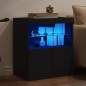 vidaXL Aparador con luces LED negro 60x37x67 cm vidaXL Aparador con luces LED negro 60x37x67 cm