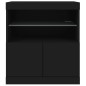 vidaXL Aparador con luces LED negro 60x37x67 cm vidaXL Aparador con luces LED negro 60x37x67 cm