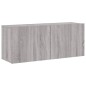 vidaXL Muebles de TV de pared 4 pzas madera de ingeniería gris Sonoma
