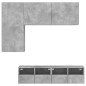 vidaXL Muebles de TV de pared 4 pzas madera ingeniería gris hormigón vidaXL Muebles de TV de pared 4 pzas madera ingeniería gris hormigón