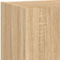 vidaXL Muebles TV pared con LED 5 pzas madera ingeniería roble Sonoma