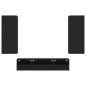 vidaXL Muebles de TV de pared 5 piezas madera de ingeniería negro vidaXL Muebles de TV de pared 5 piezas madera de ingeniería negro