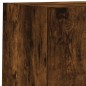 vidaXL Muebles TV pared con LED 6 pzas madera ingeniería roble ahumado