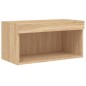 vidaXL Muebles TV pared con LED 5 pzas madera ingeniería roble Sonoma