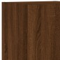 vidaXL Muebles TV pared con LED 4 pzas madera ingeniería marrón roble